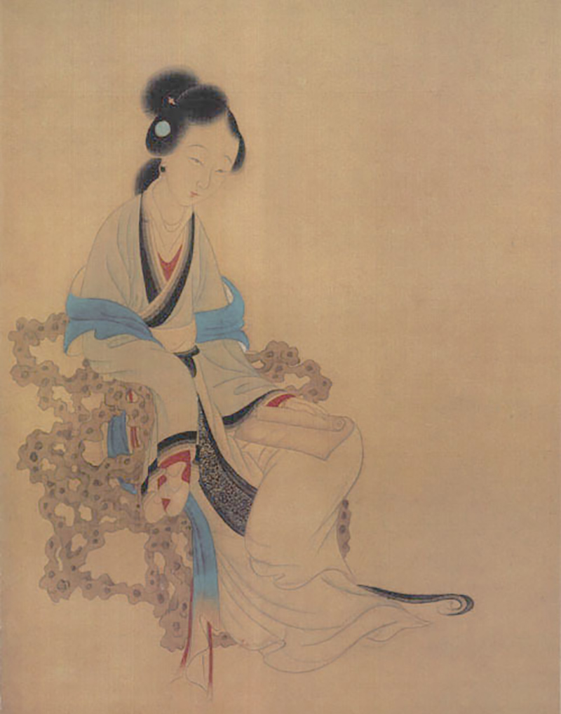 A drawing of Yu Xuanji by the Qing Dynasty poet and painter Gai Qi